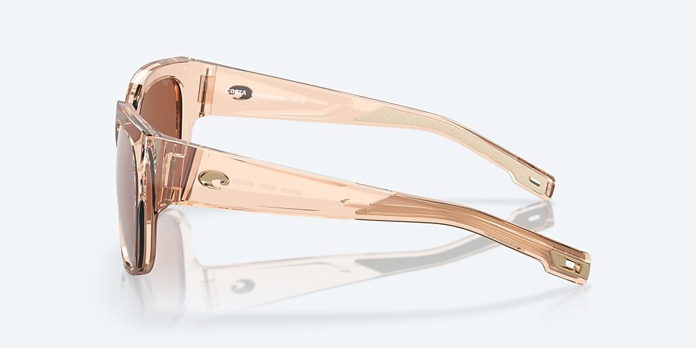 Costa Del Mar Waterwoman - Shiny Blonde Crystal - Copper Silver Mirror Polarized Polycarbonate (580P)