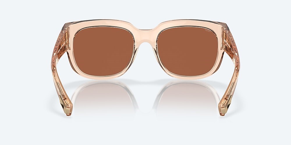 Costa Del Mar Waterwoman - Shiny Blonde Crystal - Copper Silver Mirror Polarized Polycarbonate (580P)