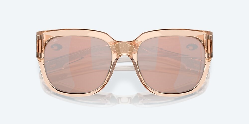 Costa Del Mar Waterwoman - Shiny Blonde Crystal - Copper Silver Mirror Polarized Polycarbonate (580P)