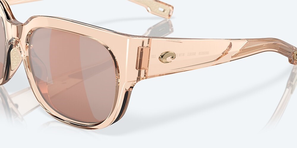 Costa Del Mar Waterwoman - Shiny Blonde Crystal - Copper Silver Mirror Polarized Polycarbonate (580P)