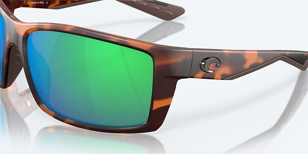 Costa Del Mar Reefton - Retro Tortoise - Green Mirror Polarized Polycarbonate (580P)