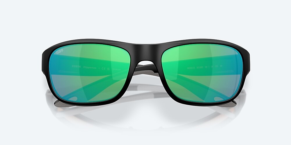Costa Del Mar Clipperton - Matte Black - Green Mirror Polarized Glass (580G)