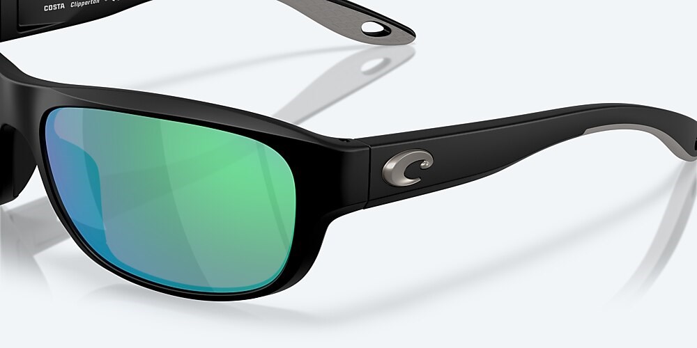 Costa Del Mar Clipperton - Matte Black - Green Mirror Polarized Glass (580G)