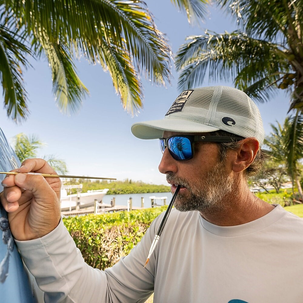 Costa Del Mar Trades - Matte Black - Blue Mirror Polarized Glass (580G)