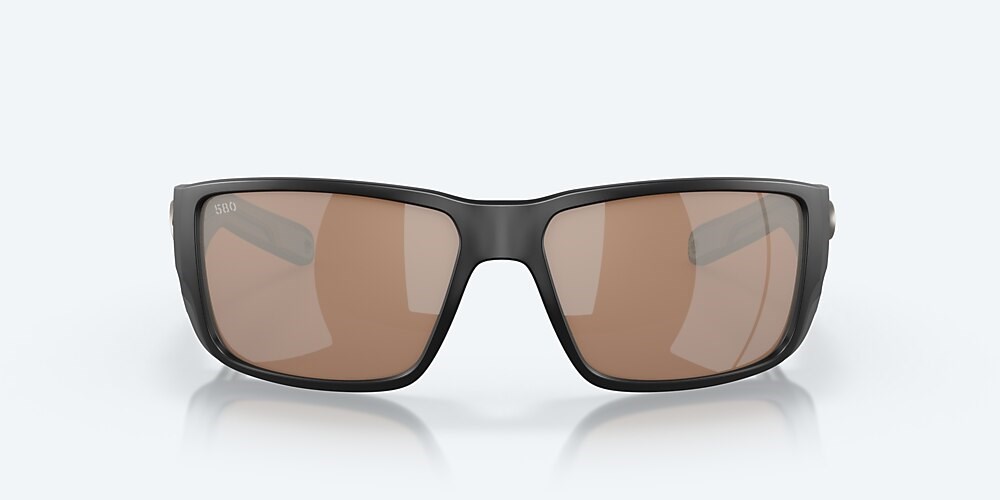 Costa Del Mar Blackfin PRO - Matte Black - Copper Silver Mirror Polarized Glass (580G)