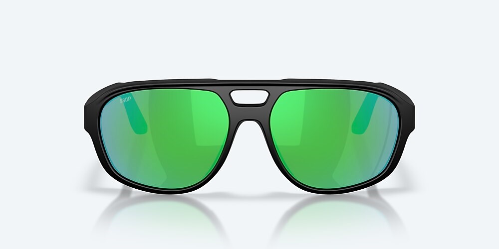 Costa Del Mar Street Heat - Matte Black - Green Mirror Polarized Polycarbonate (580P)