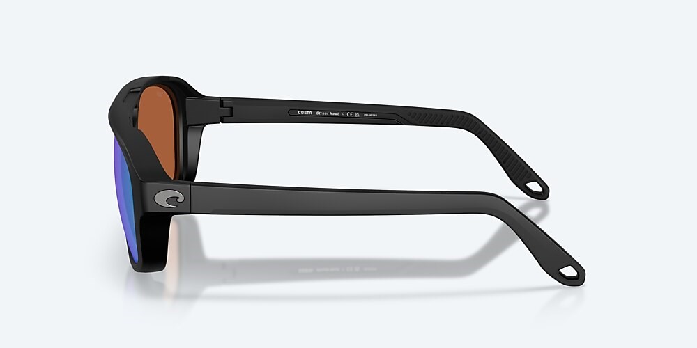 Costa Del Mar Street Heat - Matte Black - Green Mirror Polarized Polycarbonate (580P)