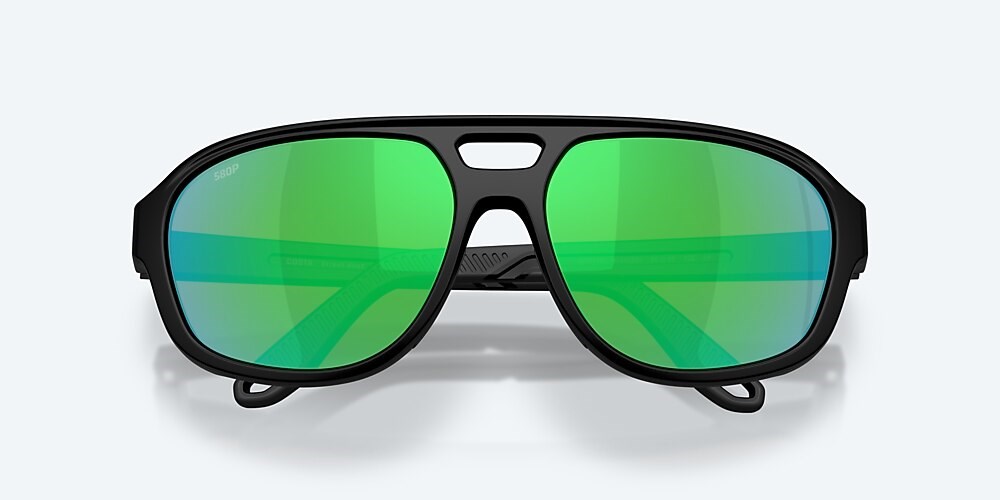 Costa Del Mar Street Heat - Matte Black - Green Mirror Polarized Polycarbonate (580P)