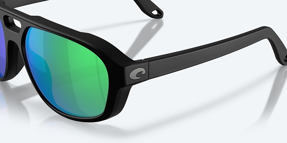 Costa Del Mar Street Heat - Matte Black - Green Mirror Polarized Polycarbonate (580P)