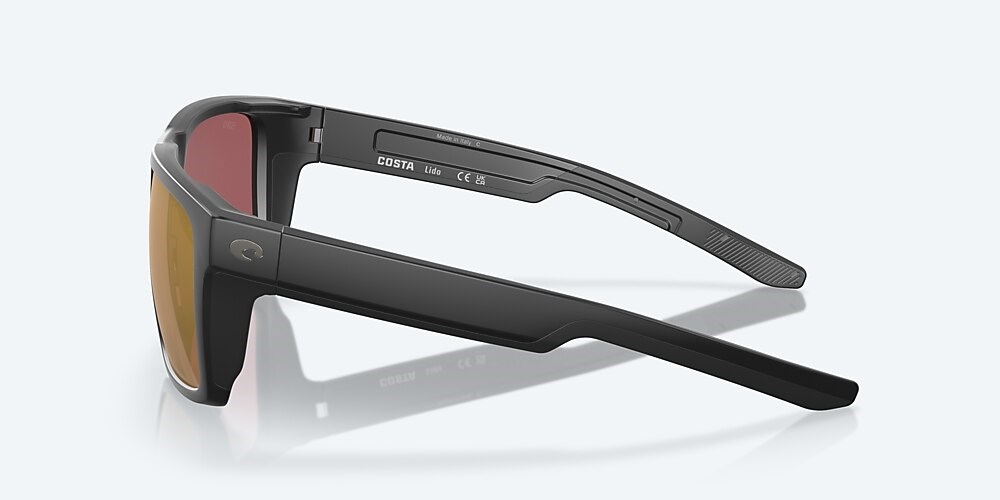 Costa Del Mar Lido - Matte Black - Gold Mirror Polarized Glass (580G)