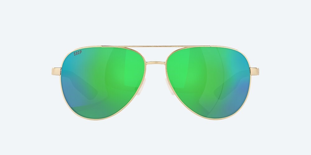 Costa Del Mar Peli - Brushed Gold - Green Mirror Polarized Polycarbonate (580P)