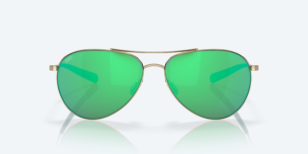 Costa Del Mar Piper - Shiny Gold - Green Mirror Polarized Glass (580G)