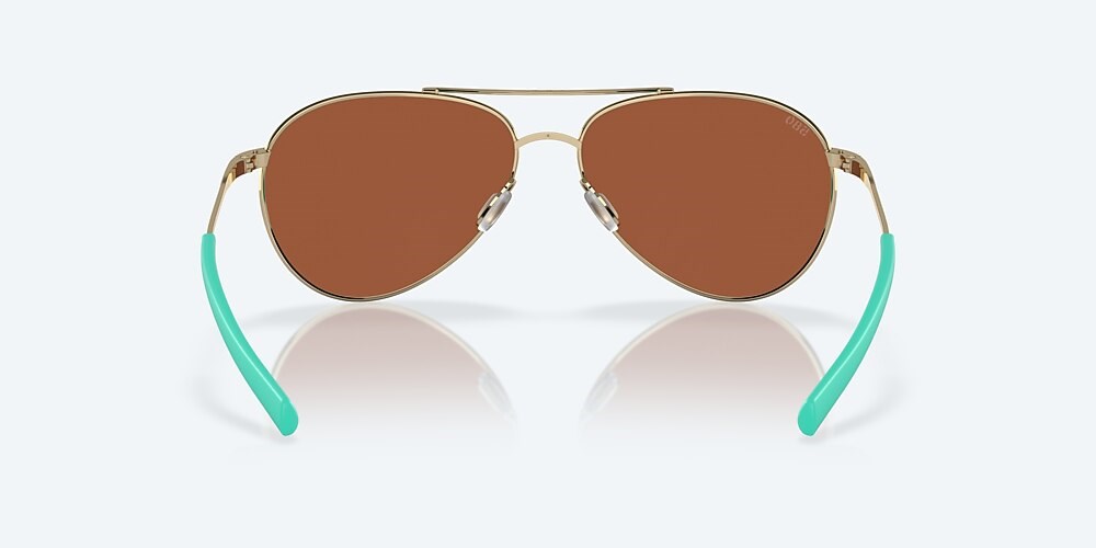 Costa Del Mar Piper - Shiny Gold - Green Mirror Polarized Glass (580G)