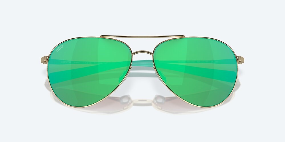 Costa Del Mar Piper - Shiny Gold - Green Mirror Polarized Glass (580G)