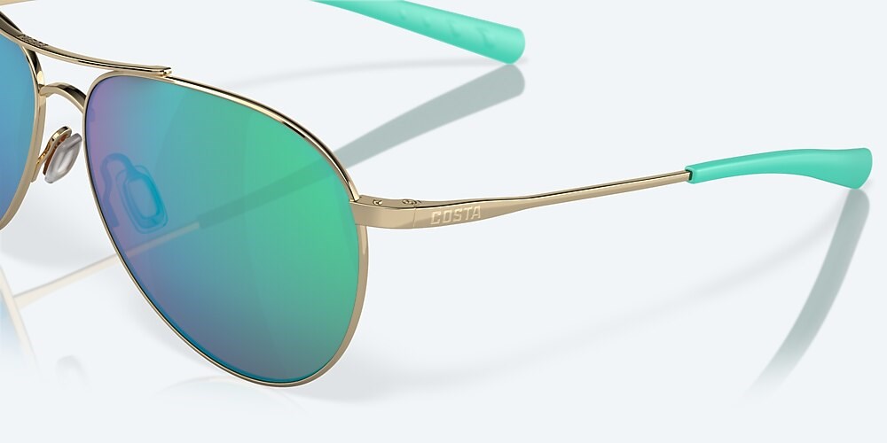 Costa Del Mar Piper - Shiny Gold - Green Mirror Polarized Glass (580G)