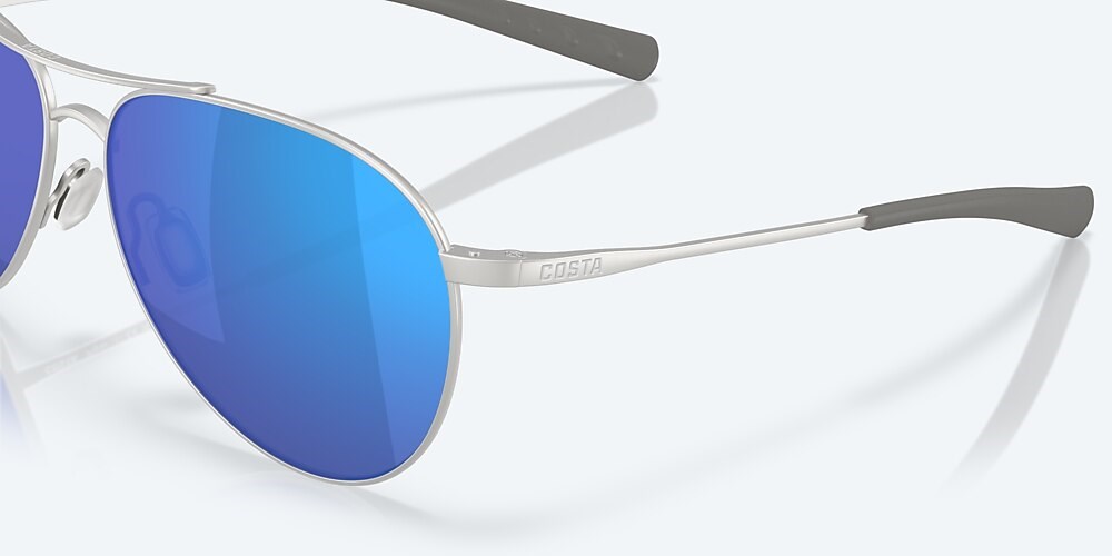 Costa Del Mar Piper - Satin Silver - Blue Mirror Polarized Glass (580G)