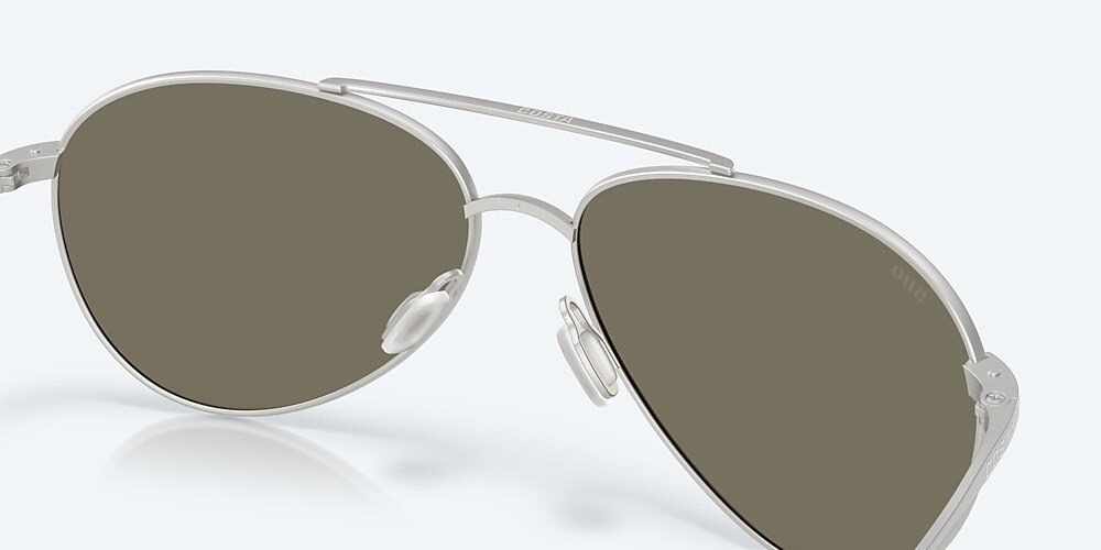 Costa Del Mar Piper - Satin Silver - Blue Mirror Polarized Glass (580G)