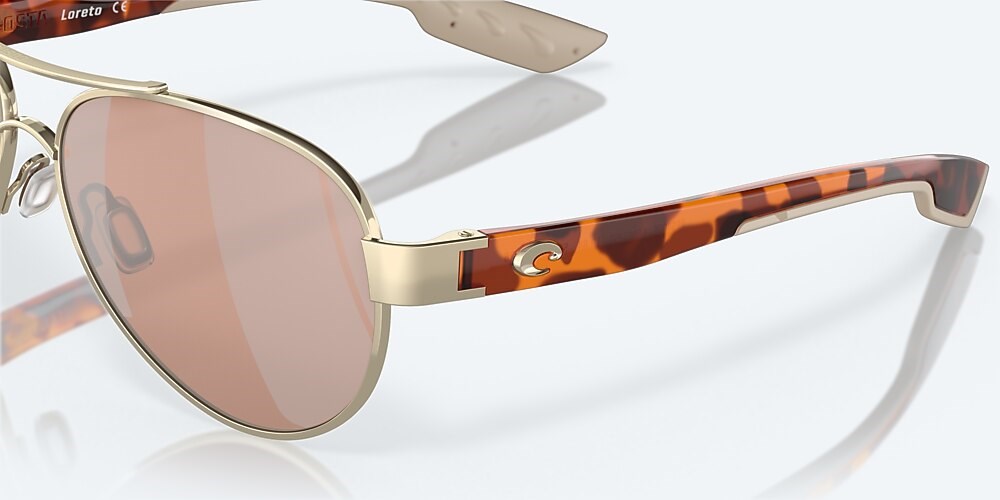 Costa Del Mar Loreto - Rose Gold - Copper Silver Mirror Polarized Polycarbonate (580P)