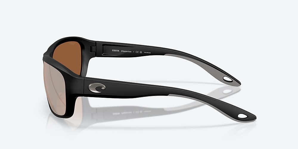 Costa Del Mar Clipperton - Matte Black - Copper Silver Mirror Polarized Glass (580G)