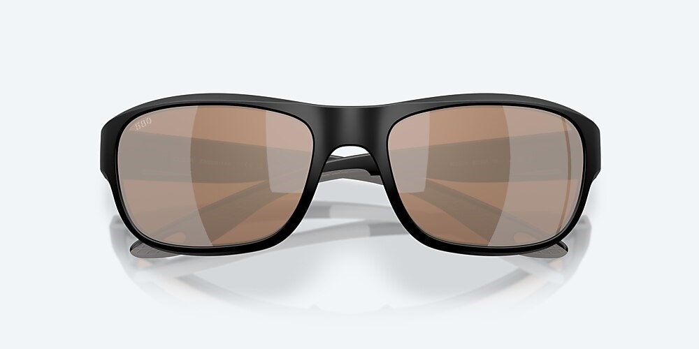 Costa Del Mar Clipperton - Matte Black - Copper Silver Mirror Polarized Glass (580G)