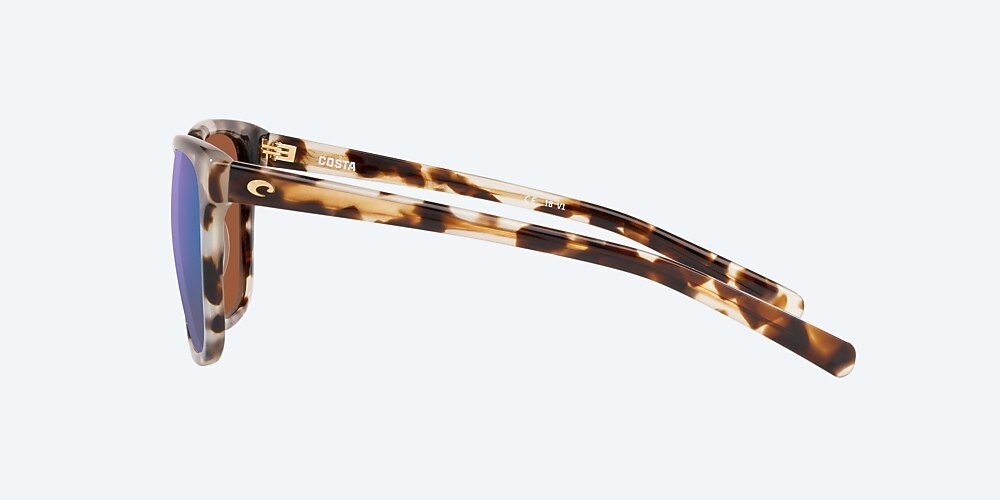 Costa Del Mar May - Shiny Tiger Cowrie - Green Mirror Polarized Glass (580G)