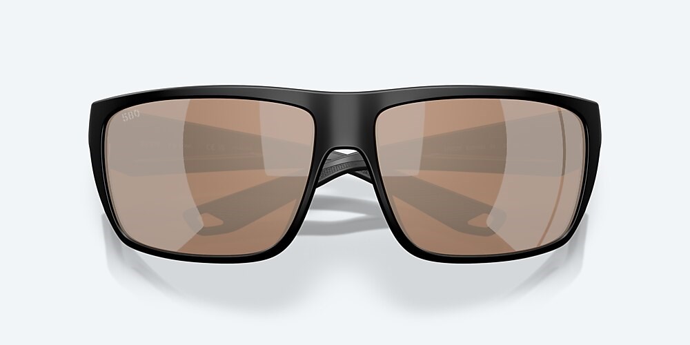 Costa Del Mar Fly Line - Matte Black - Copper Silver Mirror Polarized Glass (580G)