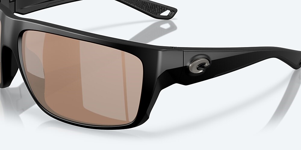 Costa Del Mar Fly Line - Matte Black - Copper Silver Mirror Polarized Glass (580G)