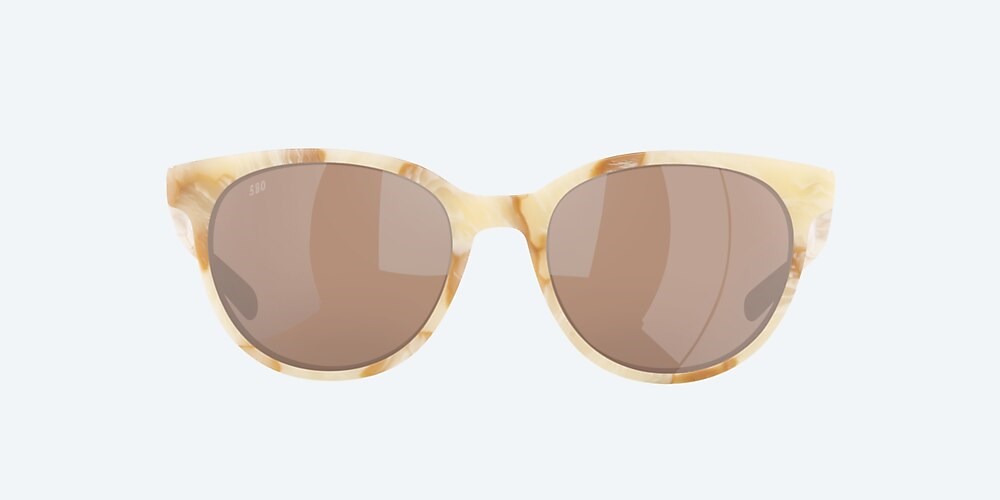 Costa Del Mar Isla - Shiny Seashell - Copper Silver Mirror Polarized Glass (580G)