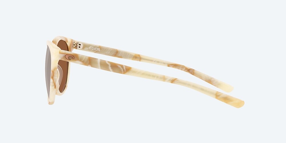 Costa Del Mar Isla - Shiny Seashell - Copper Silver Mirror Polarized Glass (580G)