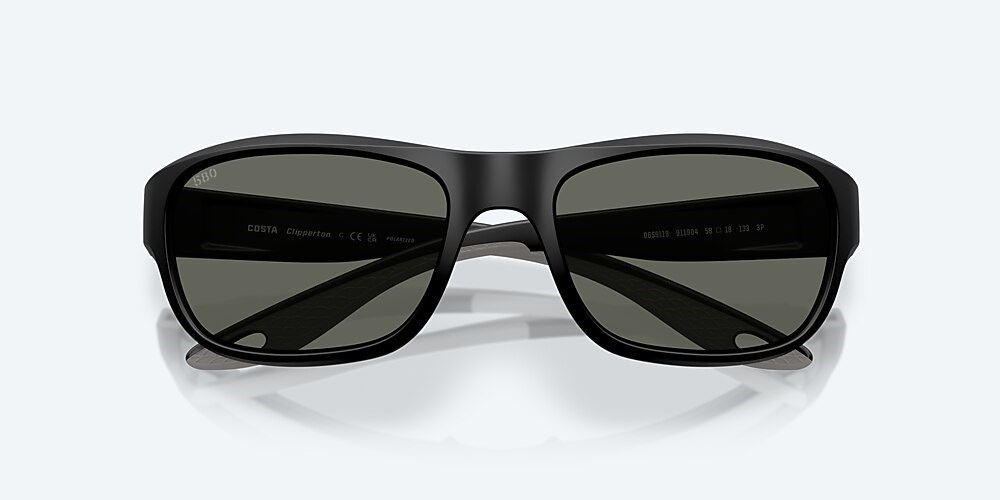 Costa Del Mar Clipperton - Matte Black - Gray Polarized Glass (580G)
