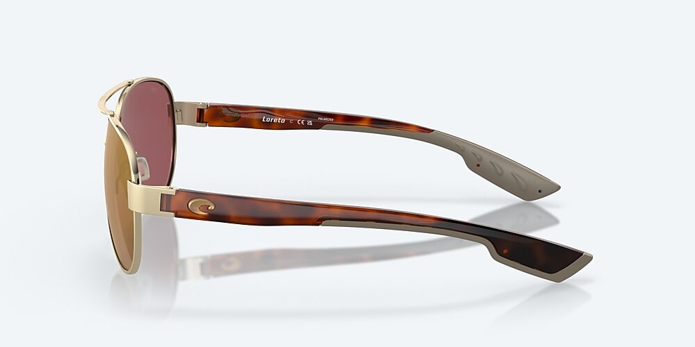 Costa Del Mar Loreto - Brushed Gold - Gold Mirror Polarized Glass (580G)